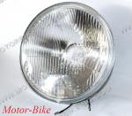 ЕТЗ РЕФЛЕКТОР ЗА ФАР + СТЪКЛО H4 / МЗ TS / МЗ Rotax 500 / Saxon 125/150 / ЯВА 638/639 TS